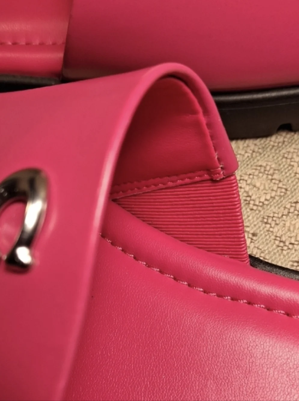 Coach Florence Dragon Fruit Pink Slide Sandals - Picture 13 of 16